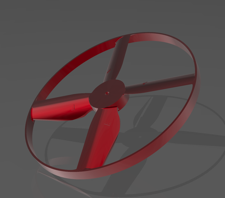 rc drone 4 lame hélices soutenir hélice impulseur 3d print model - Mito3D
