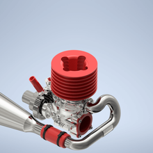 rc nitro engine gadget car cars model 3dprint 3d 3dmodel autodesk inventor render exhaust 3d print model - Mito3D