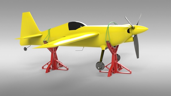 rc plane jack stand center gravity balance airplane cgc cg drone fpv aircraft hanger chock remote control 3d print model - Mito3D