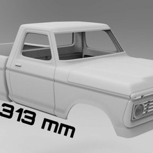 rc scale body ford f-150 313mm wheelbase car 4x4 accessories f150 rc4wd axial 3d print model - Mito3D