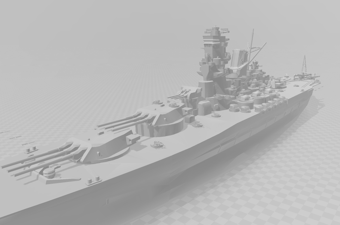 rc Rahmen Yamato Schlachtschiff Steuerung ijn Kaiserliche japanisch Marine Radio Kriegsschiff ww2 wwii Fahrzeuge Fernbedienung 3D print model - Mito3D