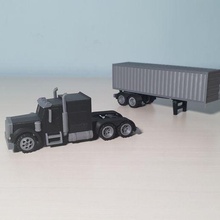 rc semi caminhão reboque 1 87 escala gadget micro mini brinquedo 3d print model - Mito3D