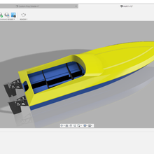 rc speed boat hull lasercut powerboat speedboat r/c_vehicles 3d print model - Mito3D
