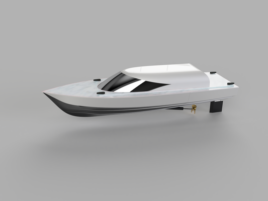rc velocidad barco sencillo juego vichle coche vehiculo juguete radio controlar 3d print model - Mito3D