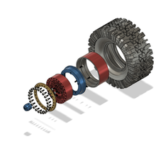rc pneus de 1,9 pouces beadlock 110 mm gadget jeep scx10 trx4 3d print model - Mito3D
