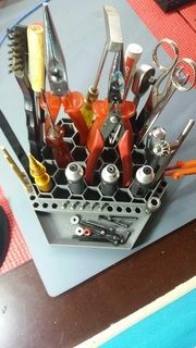 rc tool holder hex design ii stand bits screws sort 3d print model - Mito3D
