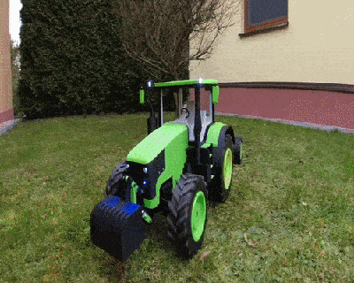 rc tractor modelo 2 radio controlar arado snow agricultura 1 10 3d print model - Mito3D