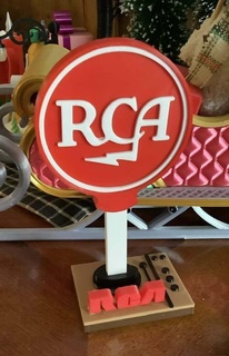 rca Zeichen verschiedene Radio corp Amerika Elektronik Jahrgang 3d print model - Mito3D