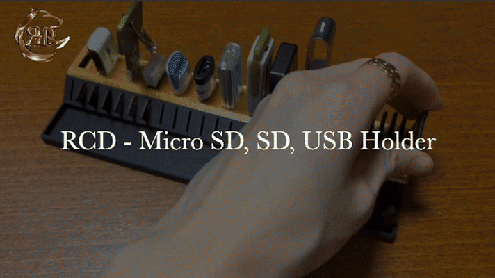 rcd usb microsd tarjeta sd organizador bricolaje diy herramienta portaherramientas caja 3d 3dprint 2024 3d print model - Mito3D