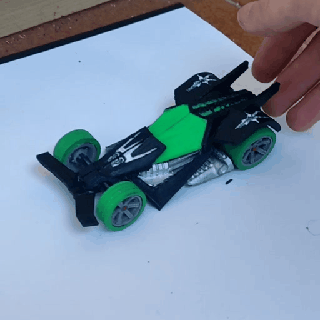 rd 06 aceleradores juego ruedas calientes remachado reverberación racing drones carreras Arte juguete coche vehiculo cibernético escuela politécnica espalda hueca detallado 3d print model - Mito3D