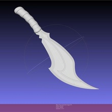 re-zero elsa granhiert knife art 3d-printing assembly replica cosplay costume weapon fantasy anime bowel-hunter elsa-granhiert kukri dagger 3d print model - Mito3D