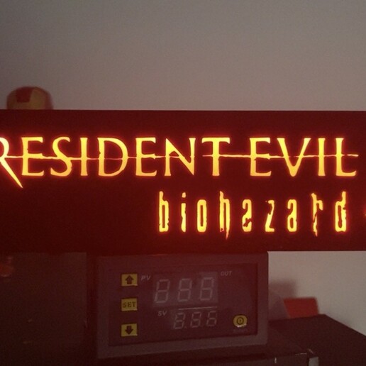 re2 biohazard led box residual evil 2 resident 3D print model - Mito3D