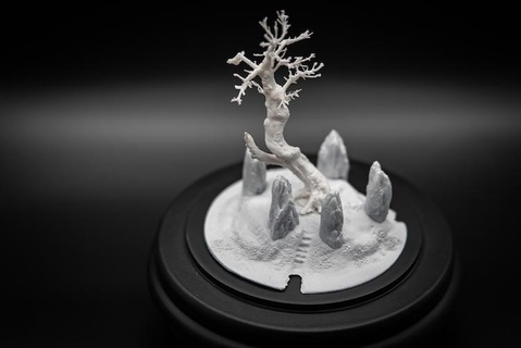 Listo diorama encantada Roca circulo paisaje base árbol piedras pie equipo mesa juego azar Arte 3d print model - Mito3D