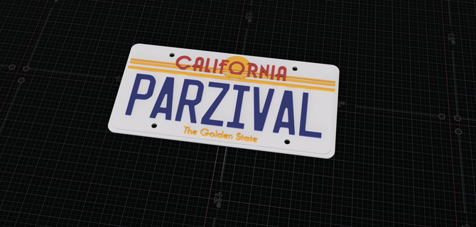 ready player one parzival license plate Art signs logos 3d print model - Mito3D