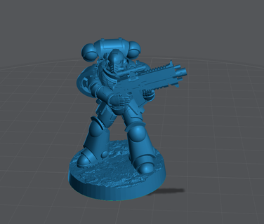ready space troop - auto rifle marine 3d print model - Mito3D