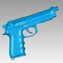 réel Beretta m9 réplique 3d analyse pistolet tirer tournage arme feu munitions 9mm 3d print model - Mito3D