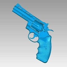 real colt phyton 357 replica 3d scan gun handgun firearm weapon ammo 3d print model - Mito3D