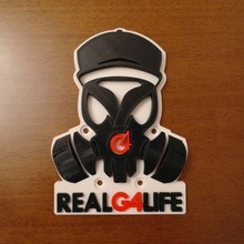 real g4 life logo music reggeaton shield regueton pop 3d print model - Mito3D