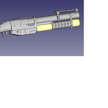 réel grenade lanceur 1 pistolet jouet armes feu Jeu revolver glock17 ak m4 Thompson 3d print model - Mito3D