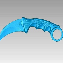 real karambit knife replica 3d scan knive cosplay weapon 3d print model - Mito3D