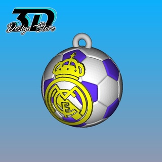 real madrid ball keychain Various soccer league 3d print model - Mito3D
