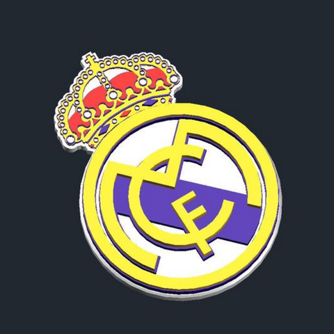 real madrid fc logo divers 3D print model - Mito3D