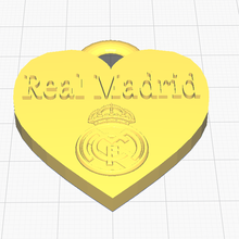 gerçek Madrid kalp anahtar yüzük Real anahtarlık kalkan 3d print model - Mito3D
