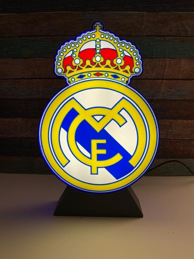 real madrid lamp soccer team 3d print model - Mito3D