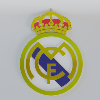 real Madrid logo fútbol deporte equipo 3d print model - Mito3D