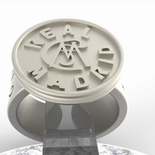 real madrid vintage edition signet jewelry ring modern elegant fashion style 3d print model - Mito3D