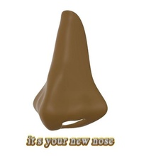 real nose mask n01 sport wearing 3d-print cnc fashion halloween magical face laugh disguise drama dramaturgy tragedy comedy masquerade decoration decor facial carnival smiling sad theatrical emotion theater character man evil spirits capacity engraving milling carving woodcarving wood sculpture design art 3d print model - Mito3D