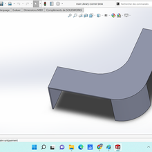 real size corner desk 3d print model - Mito3D