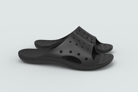 real size slippers foot footwear slipper fashion rubberize sandal men lifestyle croc design sports equipment 3d print model - Mito3D