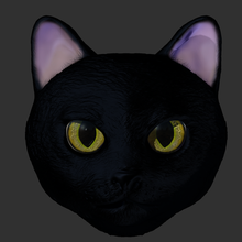 realistic 3d cat face 3d print model - Mito3D