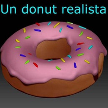 realista de la rosquilla onu donut art donuts el glaseado topping las esculturas 3d print model - Mito3D
