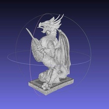 réaliste dragon statue modèle sculpture ancien mythologie monstre créature bête armes bouclier fantaisie fictif magique lézard tête scifi Légende l'histoire art 3d print model - Mito3D