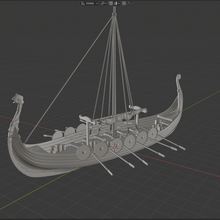 réaliste drakkar vikings be séries voile détaillant 3d print model - Mito3D