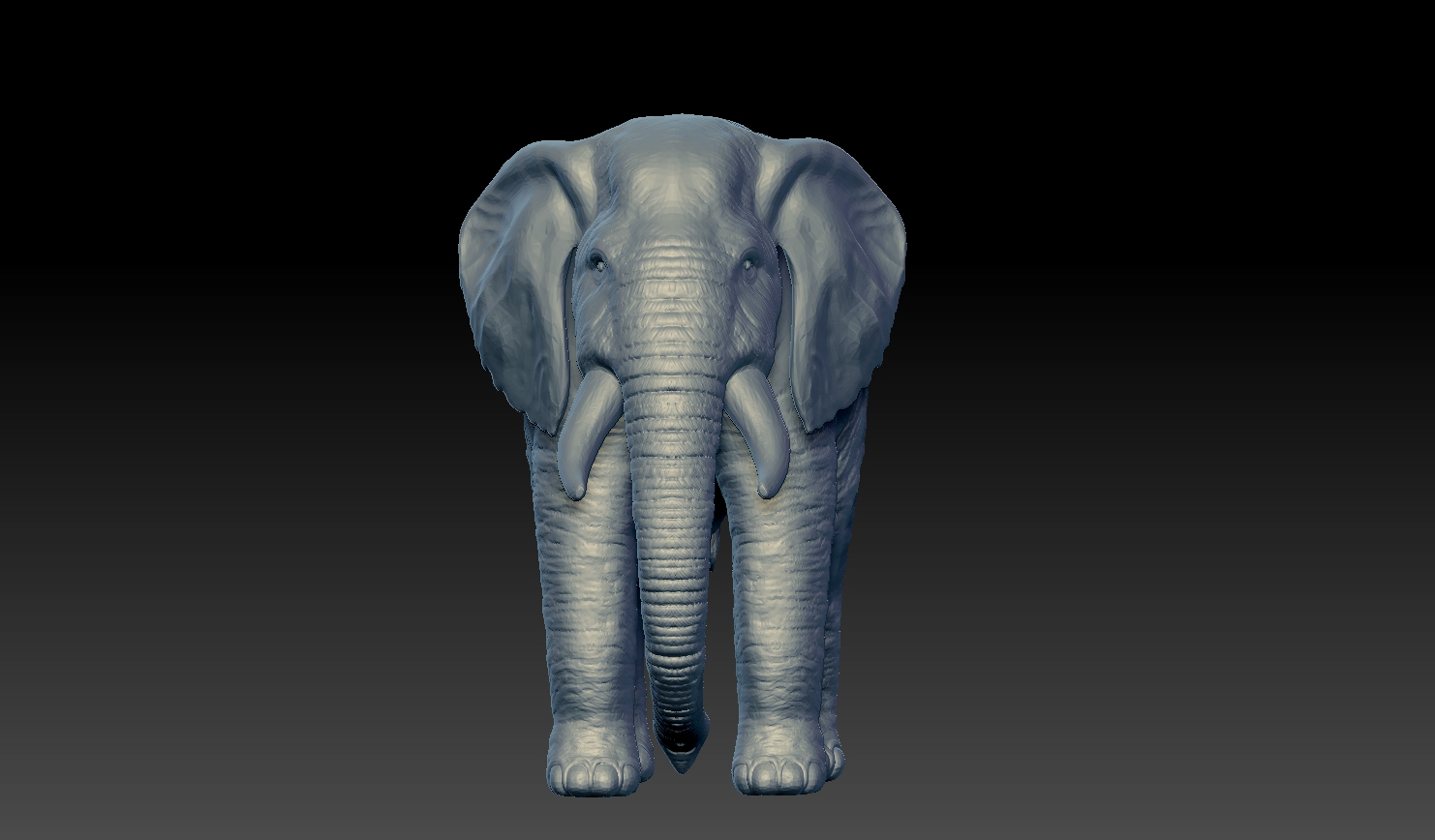 realistic elephant 3d model art sculpture elephant nature animals toys  3D print model - Mito3D