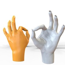 realistische weiblich ok-Geste mit der hand und ring Element holder statue Kunst key-chain-Halterung ring-Halter Mädchen finger 3d print model - Mito3D