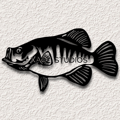 realista pez pared arte pescar estanque decoración pescadores tipo trucha 3d print model - Mito3D