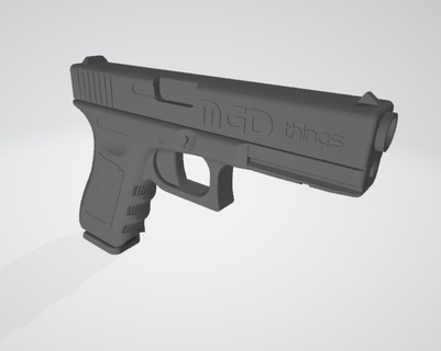 realista pistola réplica 22 glock decoración decoracion juguete 3d print model - Mito3D