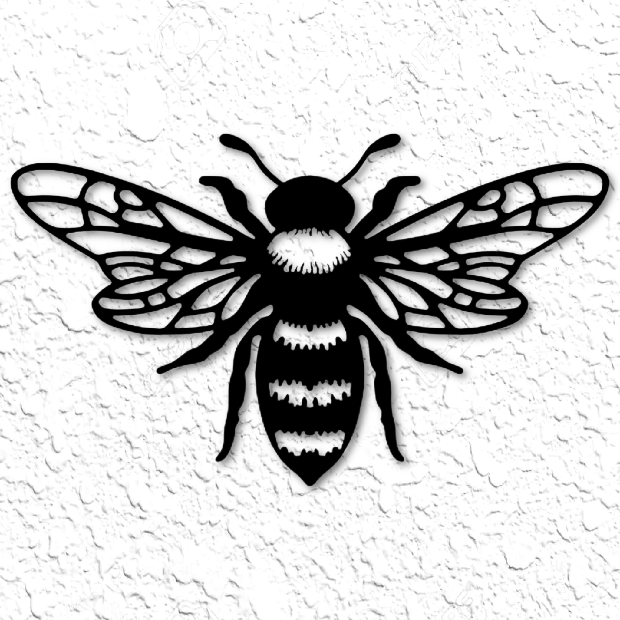 réaliste chéri abeille mur art bumble décor libre volant fleurs jardin insecte entomologie entomologiste 2d 2dart Accueil maison ailes 3D print model - Mito3D