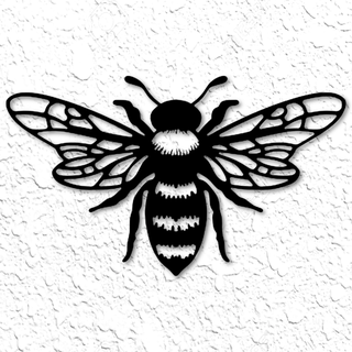 realistisch Honig Biene Mauer Kunst Hummel Dekor Honigbiene frei fliegend Blumen Garten Insekt Entomologie Entomologe 2d 2dart Zuhause Haus Flügel 3d print model - Mito3D