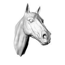 realistic horse head art animal bust sculpture statue 3d print model - Mito3D