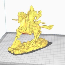 realistic horse statue model sculpture ancient beast weapons shield fantasy 3d fictional head legend history battle fight helmet figurine 3d print model - Mito3D