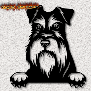 realistic schnauzer wall art scotty dog decor 2d scottish giant terrier mix puppy low poly 2dart free easy home decoration animal 3d print model - Mito3D