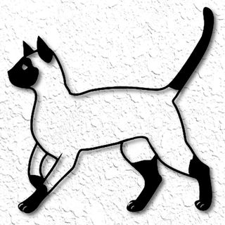 gerçekçi Siyam kedi duvar Sanat Yavru dekor 2d baskılar yavrusu Şirin Öz kediler geometrik modern minimalist düşük poli Bedava ev hayvan kedicikler 3d print model - Mito3D