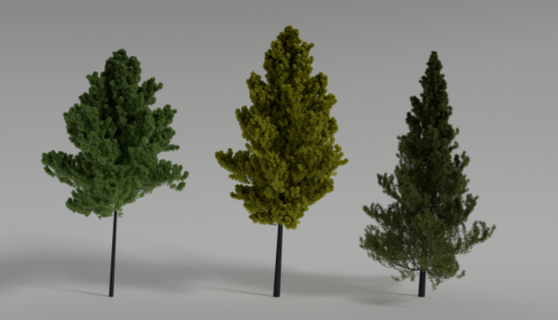 realista arboles árbol texturado 3d print model - Mito3D