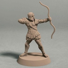 reino Eros arquero pose 1 miniatura stl expediente juego soldado guerra mesa sagas espada guerrero 28mm fantasía 3d print model - Mito3D