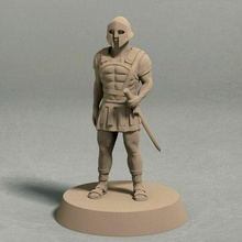 realm eros city guard pose 1 miniature stl file soldier wargaming tabletop sagas sword warrior 28mm fantasy miniatures 3d print model - Mito3D